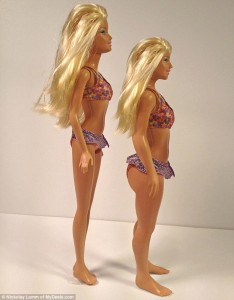 Barbie unreal und Barbie real