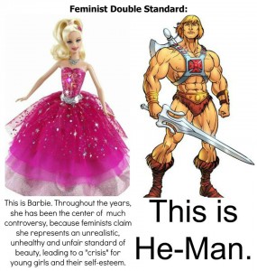 Barbie und He-Man.